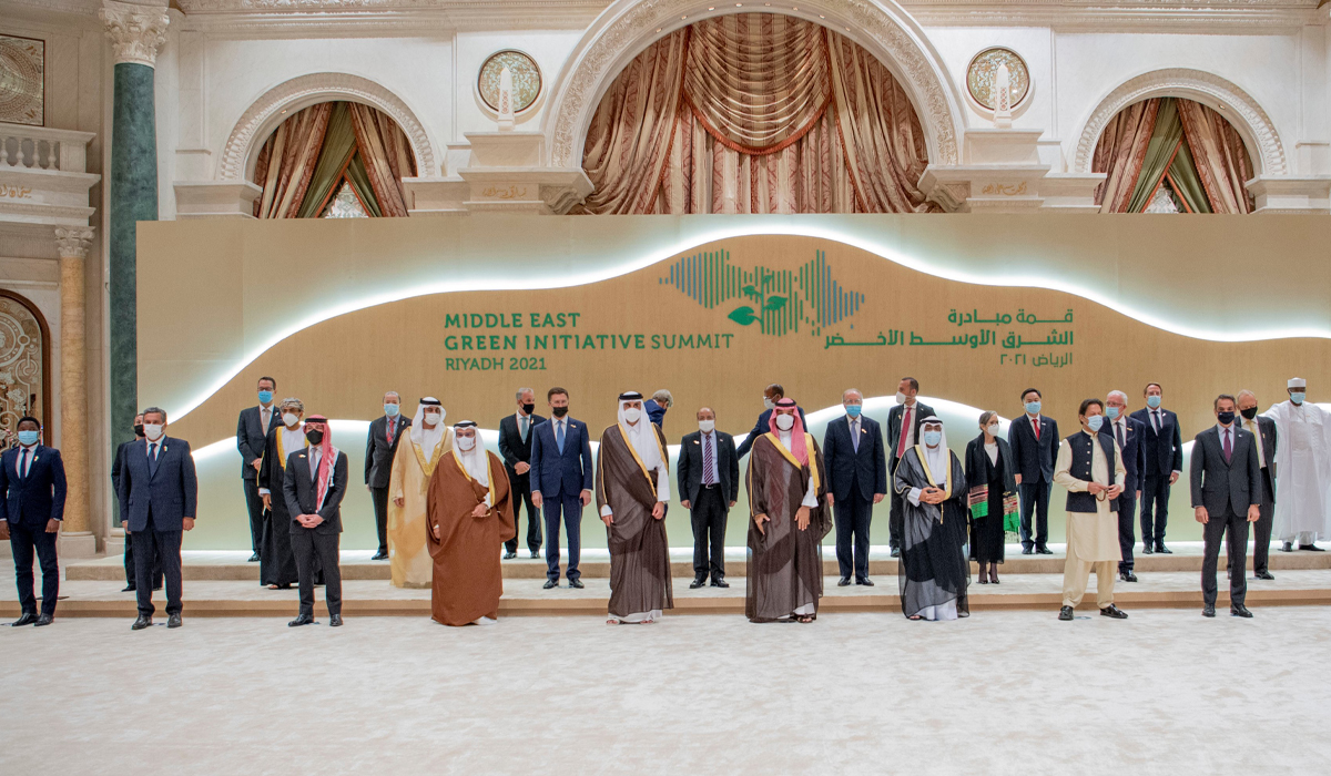 HH the Amir Participates in Middle East Green Initiative Summit in Riyadh